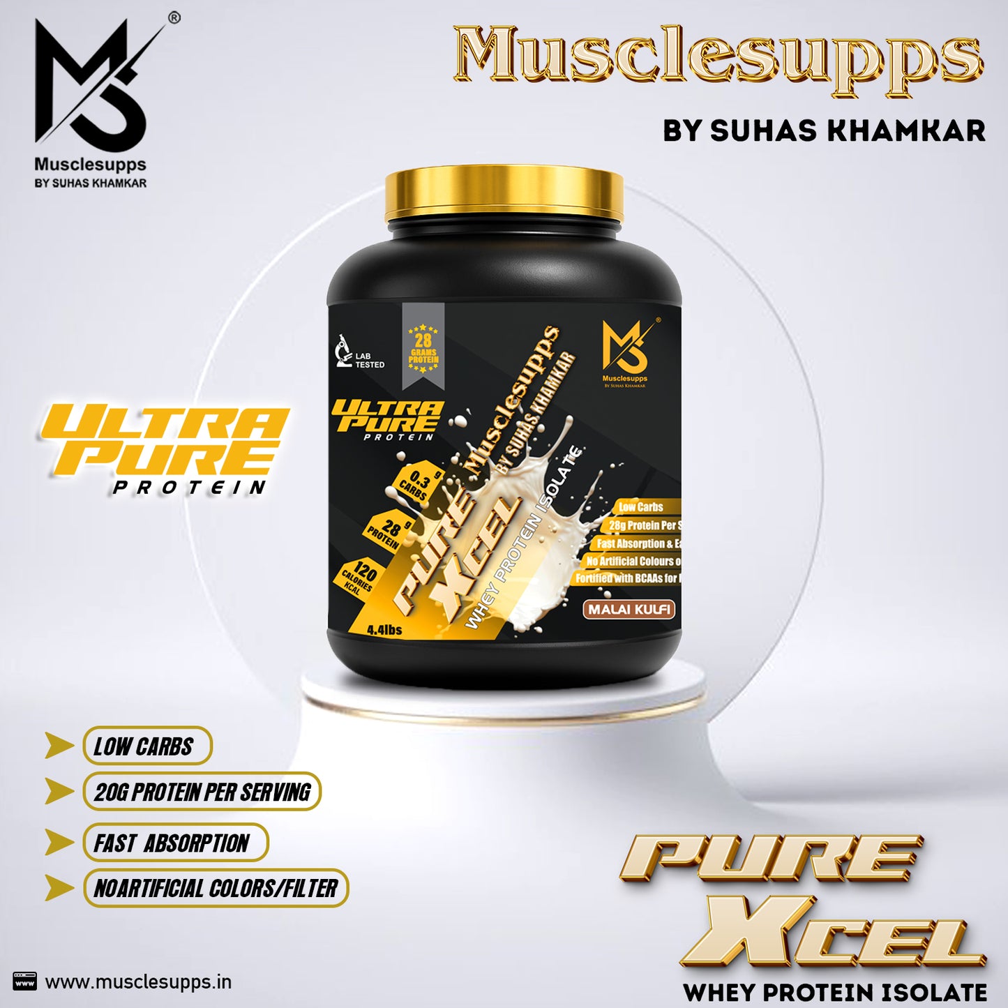 Musclesupps Pure Excel Whey Protein Isolate