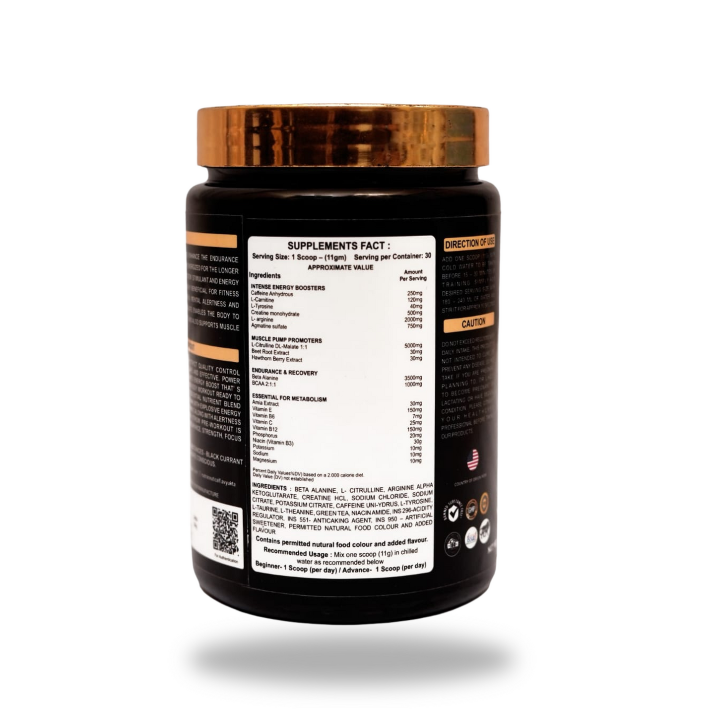 Musclesupps Pre-Workout - Maximum Energy Endurance