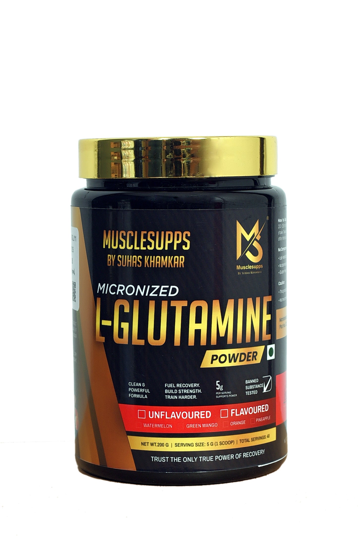 Musclesupps - Micronized L-Glutamine Powder (Unflavoured, 200g)