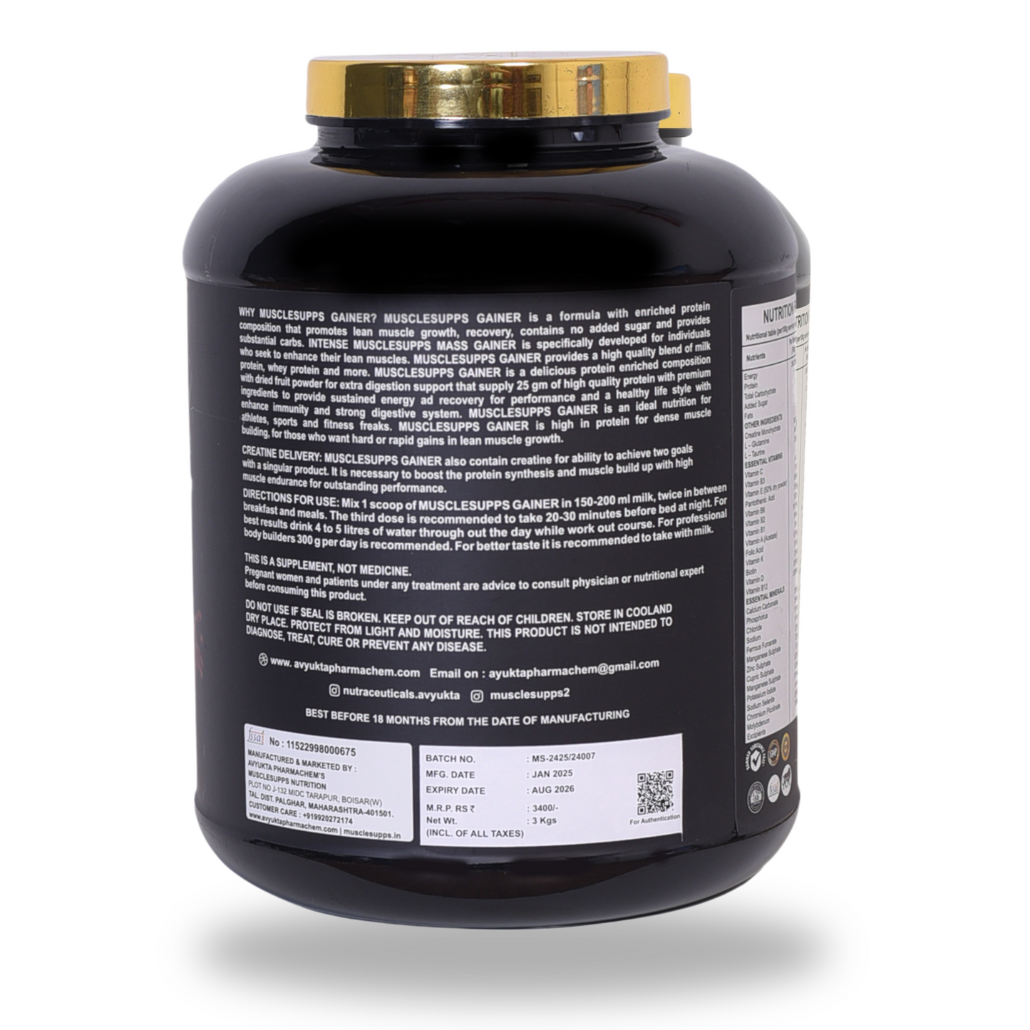 Musclesupps Mass Gainer - Power Up Your Gains