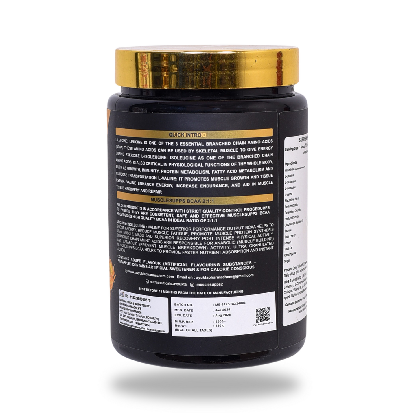 Musclesupps BCAA - Ultimate Muscle Recovery &amp; Performance
