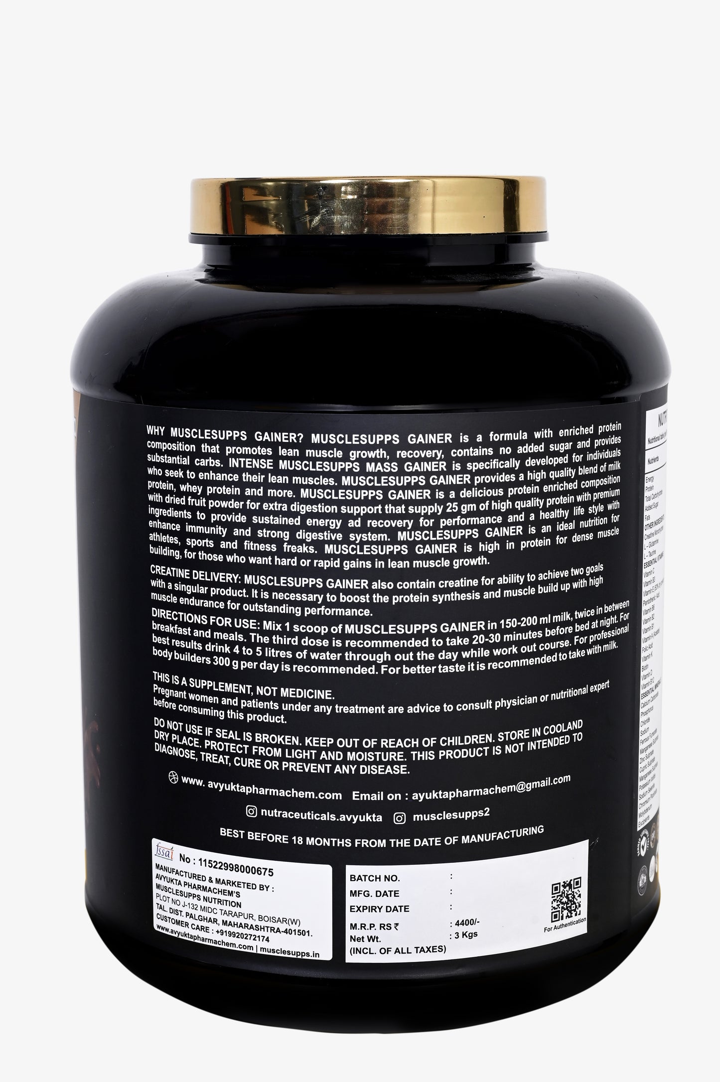 Musclesupps Mass Gainer - Power Up Your Gains