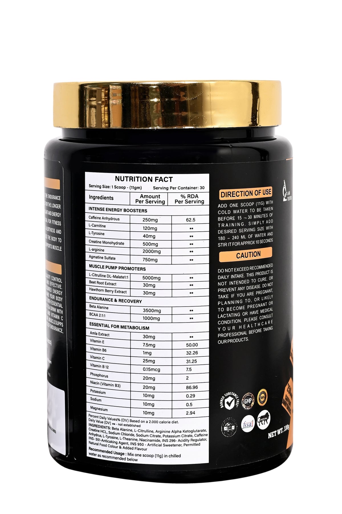 Musclesupps Pre-Workout - Maximum Energy Endurance