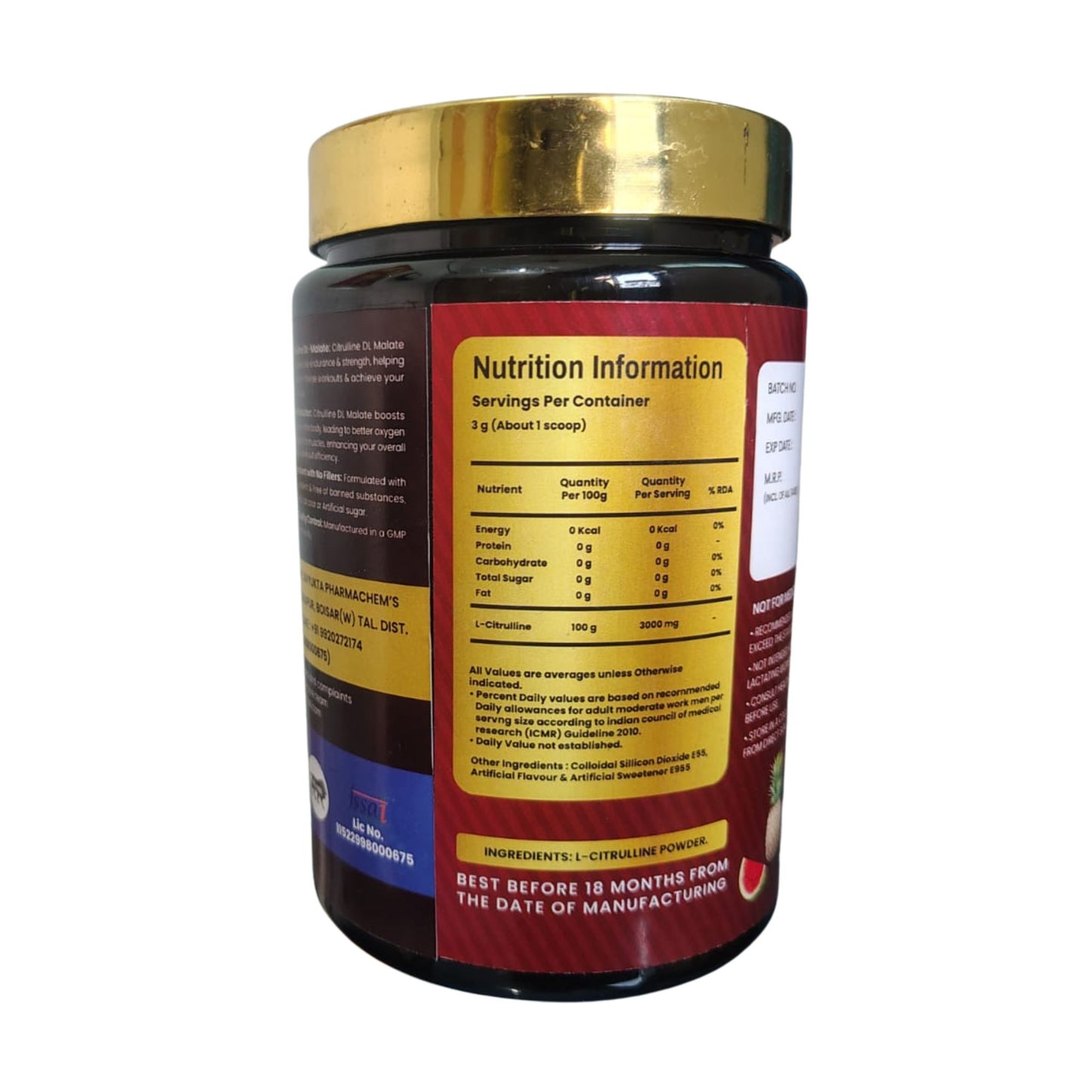 Musclesupps L- Citrulline DL- Malate 2:1|(200g)