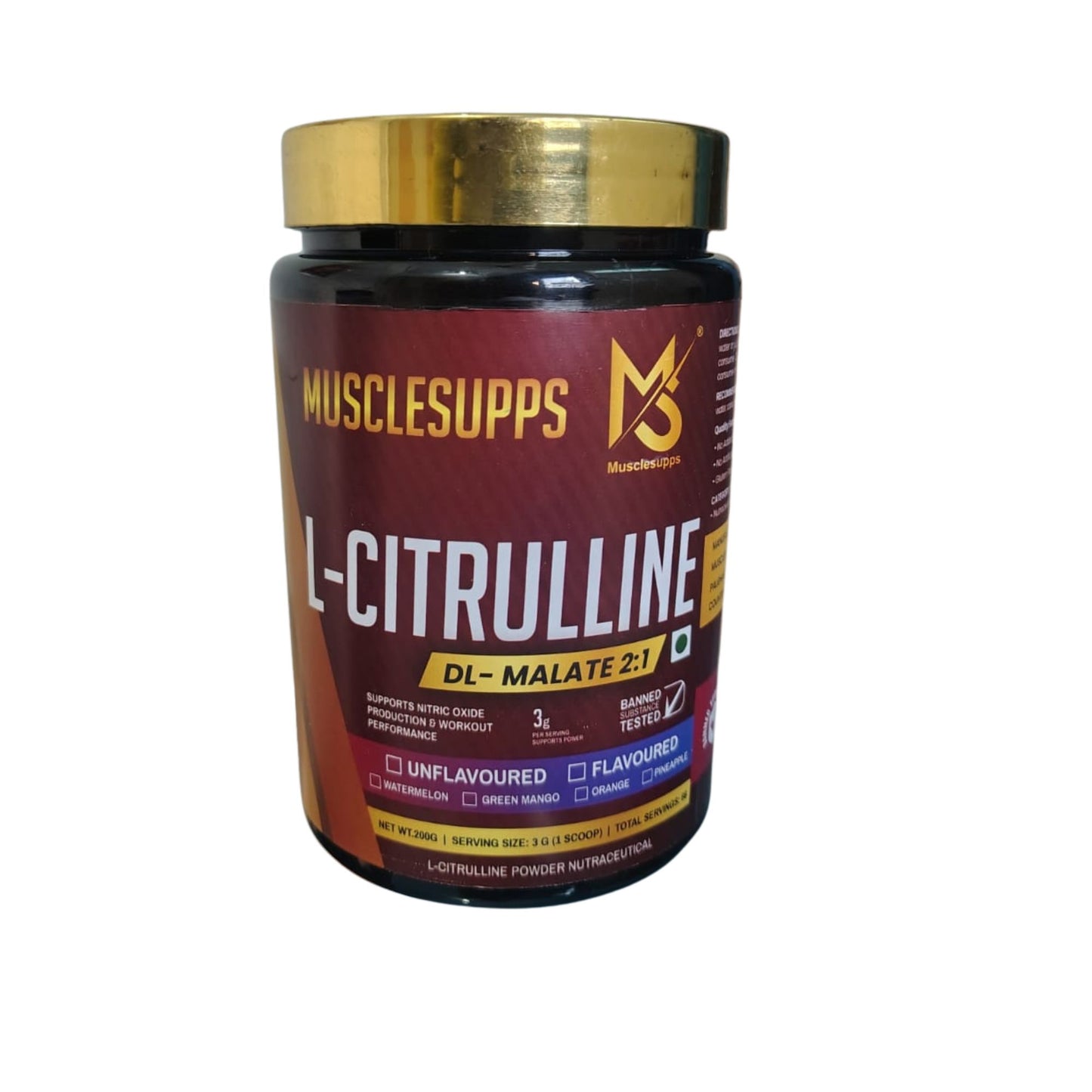 Musclesupps L- Citrulline DL- Malate 2:1|(200g)