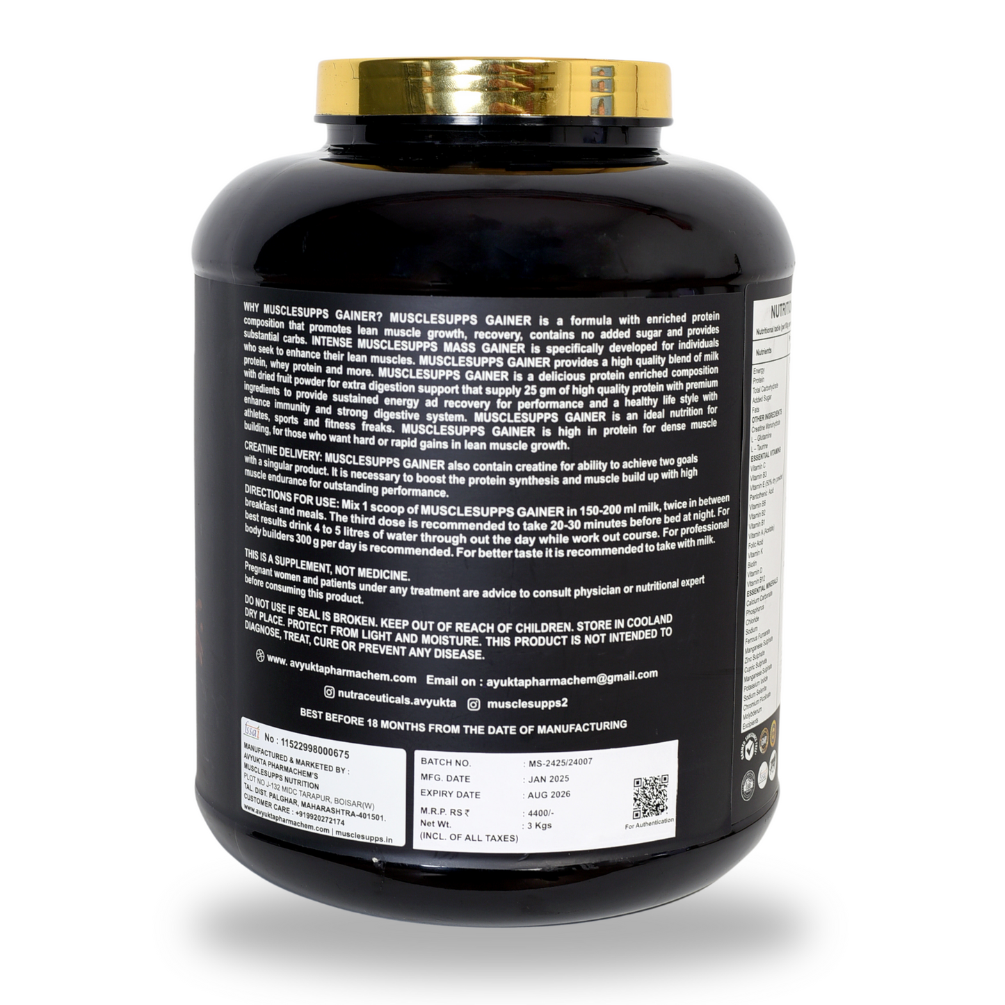 Musclesupps Mass Gainer - Power Up Your Gains